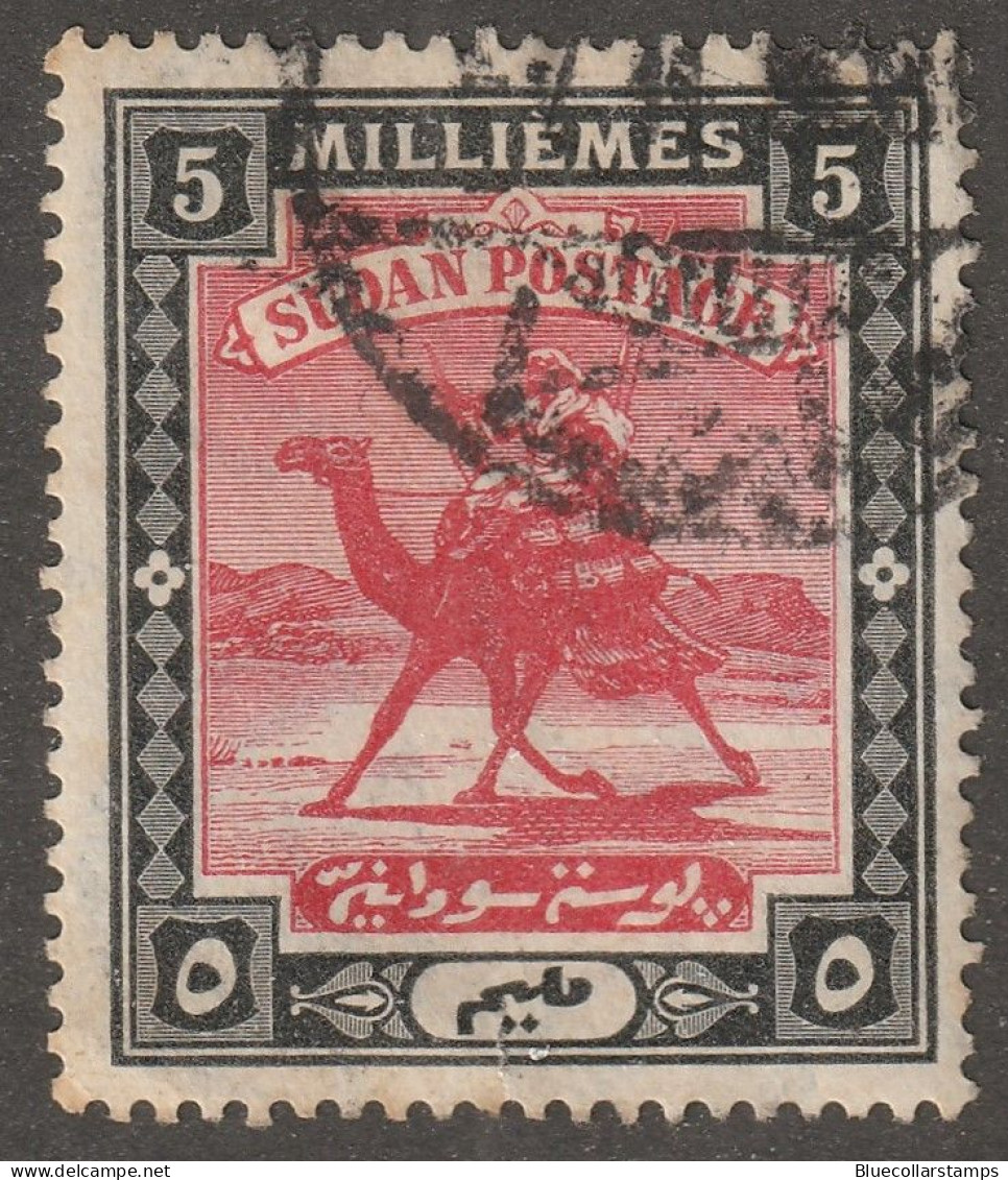 Sudan,, Stamp, Scott#12, Used, Hinged, 5, Milliemes, Mail, - Sudan (1954-...)