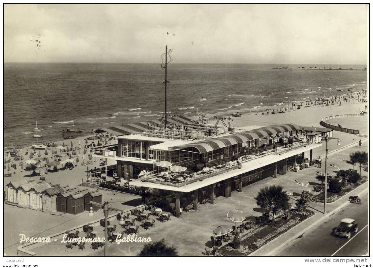 PESCARA -LUNGOMARE-LIDO GABBIANO  -VIAGGIATA 1957 - Pescara