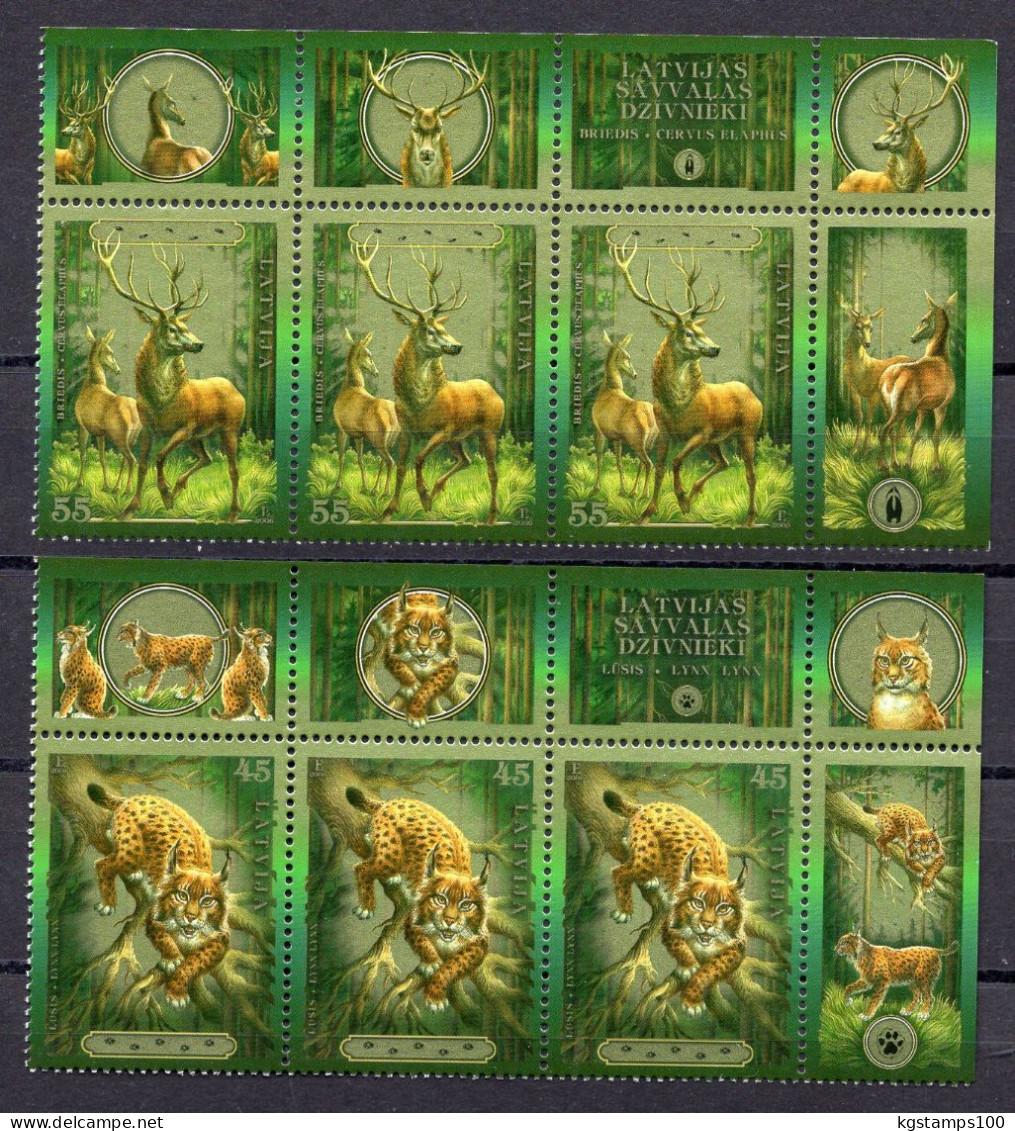 LATVIA 2006 FAUNA. LYNX. DEER. 6v** - Big Cats (cats Of Prey)