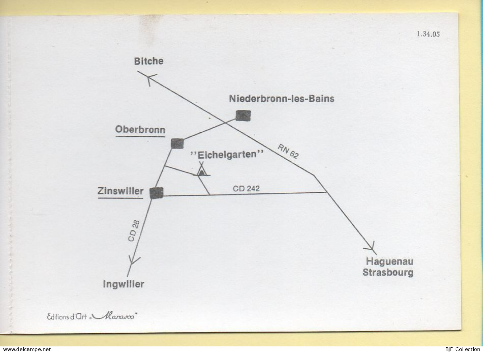 67. OBERBRONN-ZINSWILLER – Camping EICHELGARTEN / Carte Double (voir Scan Recto/verso) - Niederbronn Les Bains