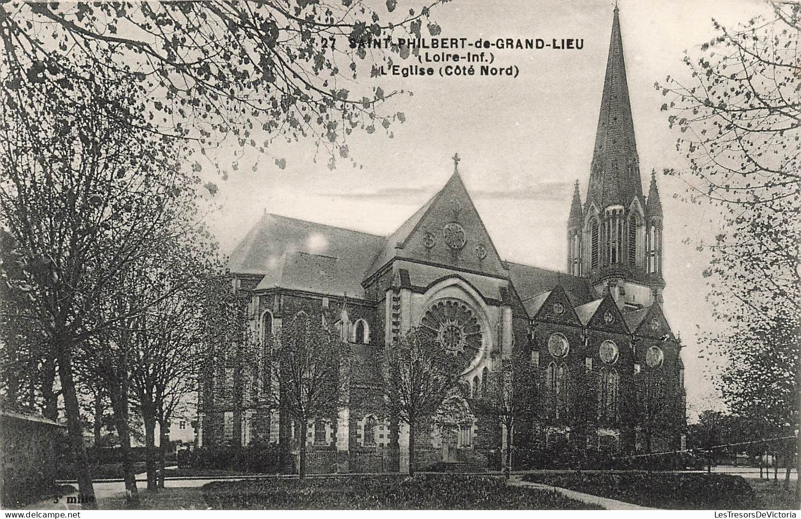 FRANCE - Saint Philbert De Grand Lieu (Loire Inf) - Vue Sur Une église (Côté Nord) - Carte Postale Ancienne - Saint-Philbert-de-Grand-Lieu