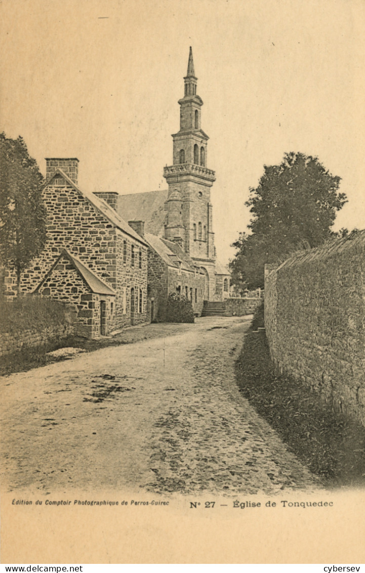 Eglise De TONQUEDEC - Route Vers L'église - Tonquédec