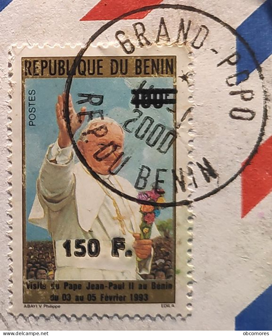 Benin Cover 2000 - Surcharge Overprint Mi 593 654 Pope John Paul II Sc C384 929 - Benin - Dahomey (1960-...)