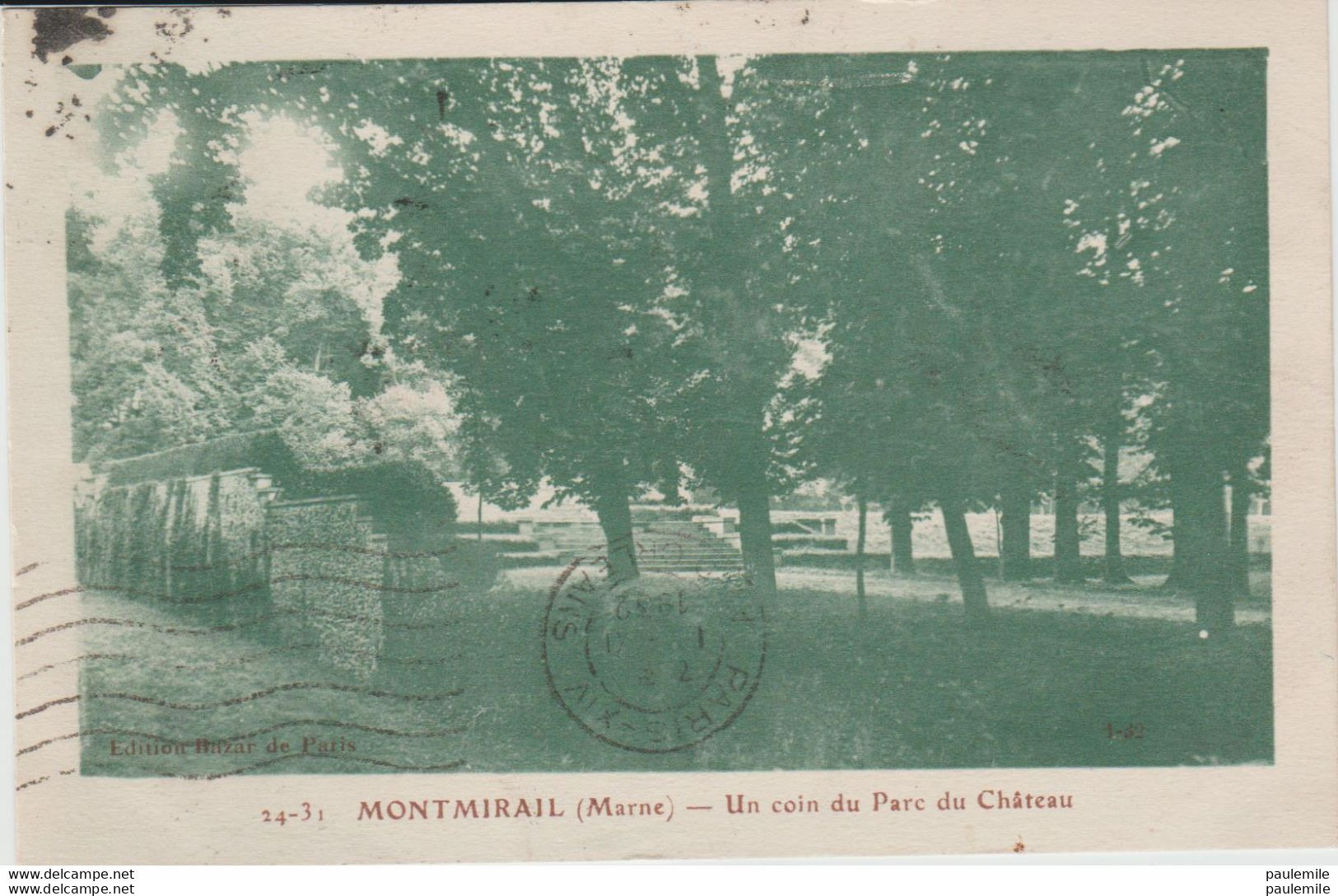CPA 51   D80  MONTMIRAIL PARC DU CHATEAU - Montmirail