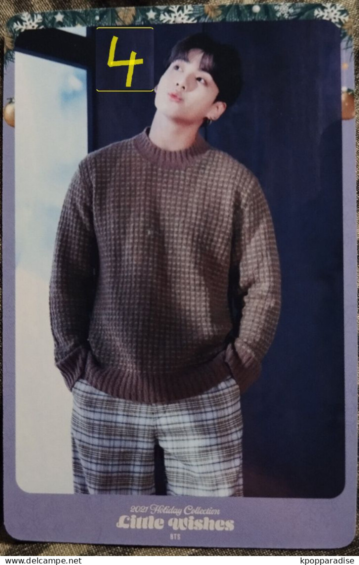 Photocard K POP Au Choix  BTS  Little Wishes 2021  Holiday Collection  Jungkook - Altri Oggetti