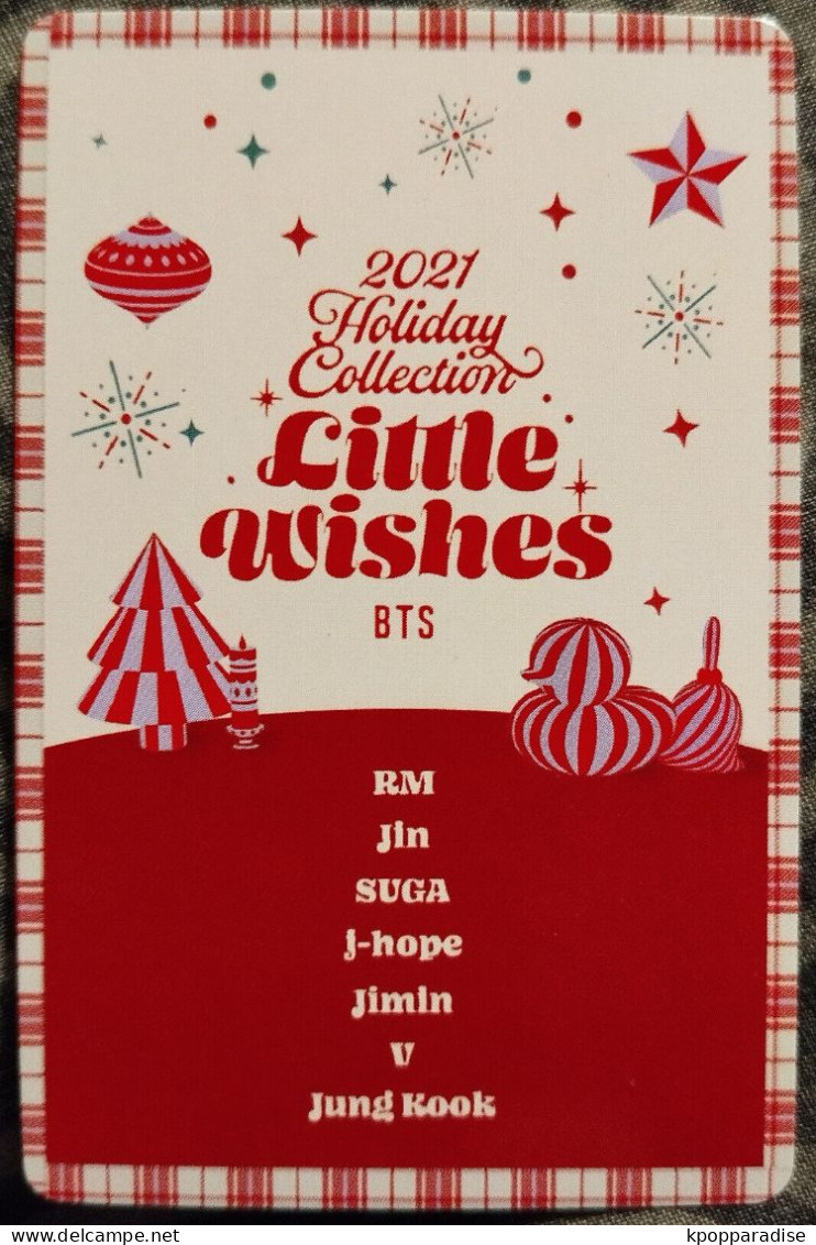 Photocard K POP Au Choix  BTS  Little Wishes 2021  Holiday Collection  Jungkook - Objetos Derivados