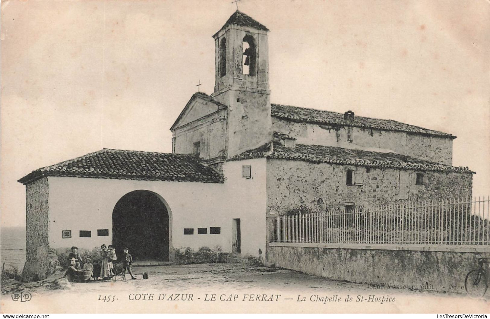 FRANCE - Côte D'Azur - Le Cap Ferrat - Vue De La Chapelle De St Hospice - Animé - Carte Postale Ancienne - Saint-Jean-Cap-Ferrat