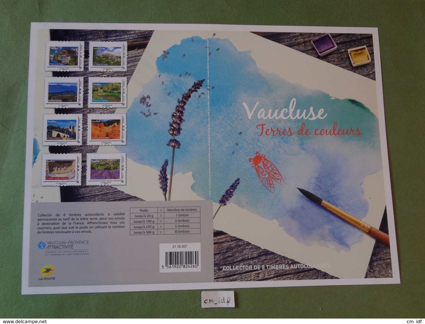 FRANCE 2018 COLLECTOR " VAUCLUSE TERRES DE COULEURS  " 8 Timbres Lettre Verte - Collectors