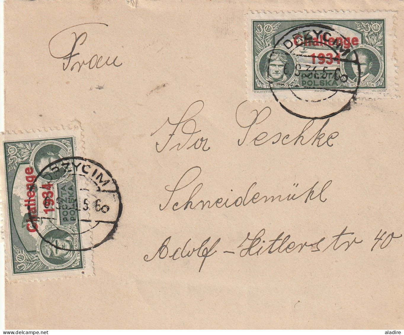 1840 / 1934 - POCZTA POLSKA - POLOGNE - POLAND - lot de 7 lettres, enveloppes  et cartes  - 14 scans