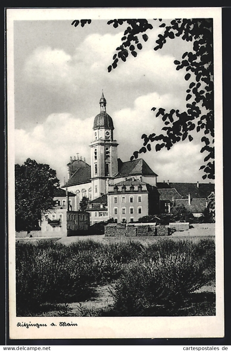 AK Kitzingen A. Main, Ortspartie Mit Kirche  - Kitzingen