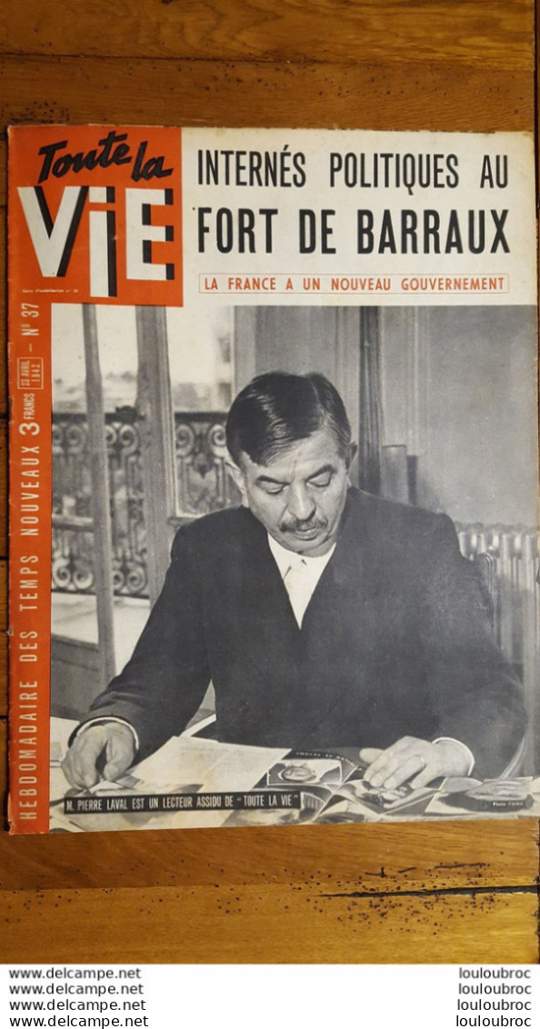 TOUTE LA VIE AVRIL 1942 N°37  REVUE DE 12 PAGES - Français