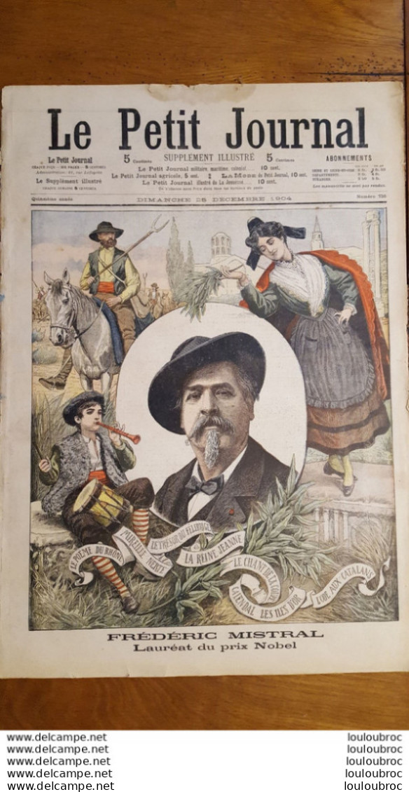 LE PETIT JOURNAL SUPPLEMENT ILLUSTRE 25 DECEMBRE 1904 FREDERIC MISTRAL ET MOUVEMENT LIBERAL EN RUSSIE ST PETERSBOURG - Le Petit Journal