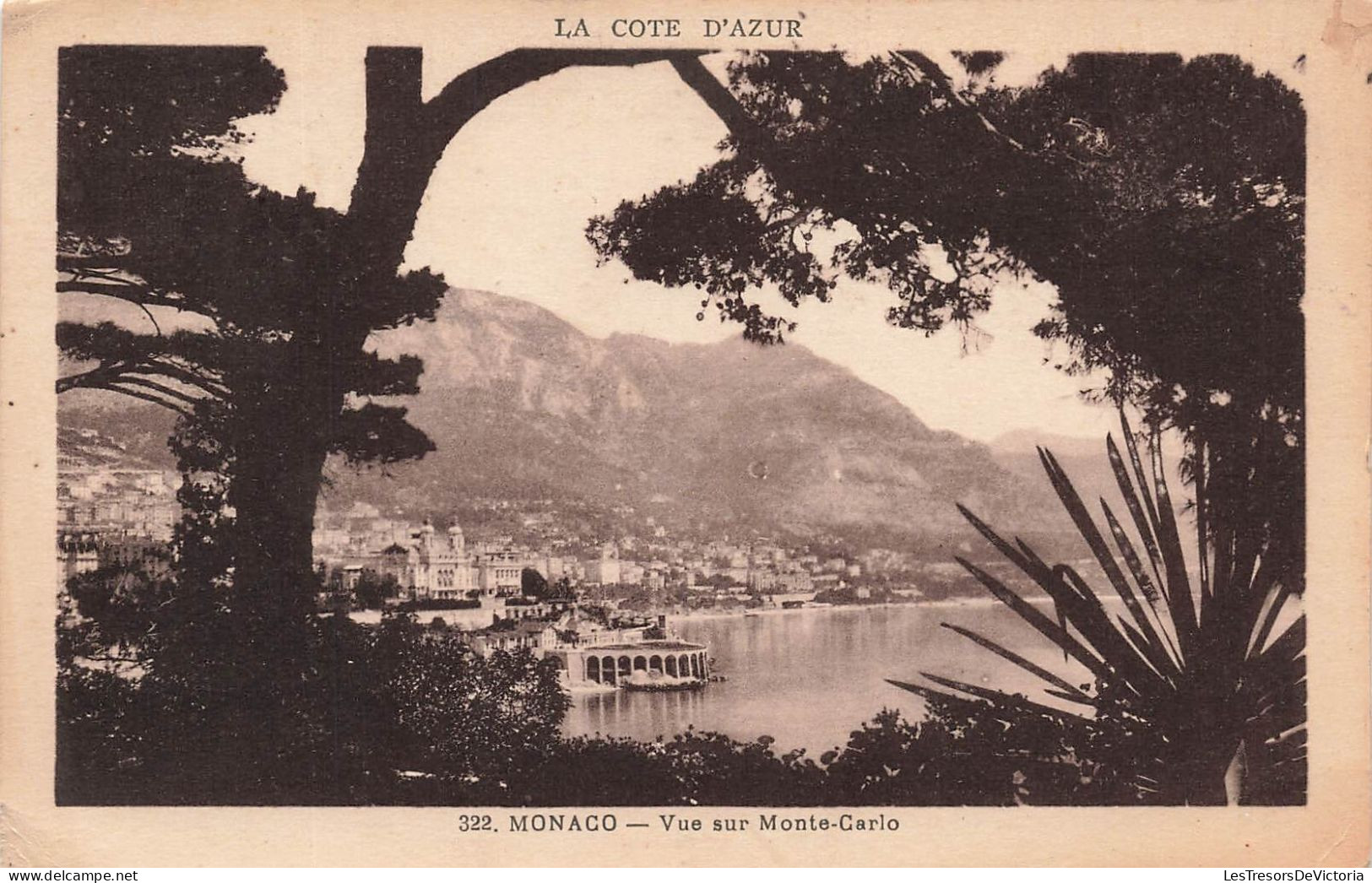 MONACO - La Côte D'Azur - Monaco - Vue Sur Monte Carlo - Vue Sur Une Partie De La Ville - Carte Postale Ancienne - Monte-Carlo