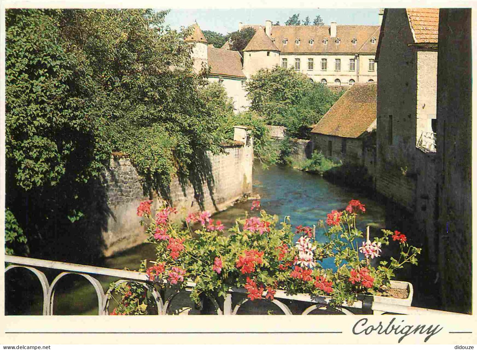 58 - Corbigny - Les Bords De L'Anguison Et L'ancienne Abbaye - Fleurs - CPM - Carte Neuve - Voir Scans Recto-Verso - Corbigny