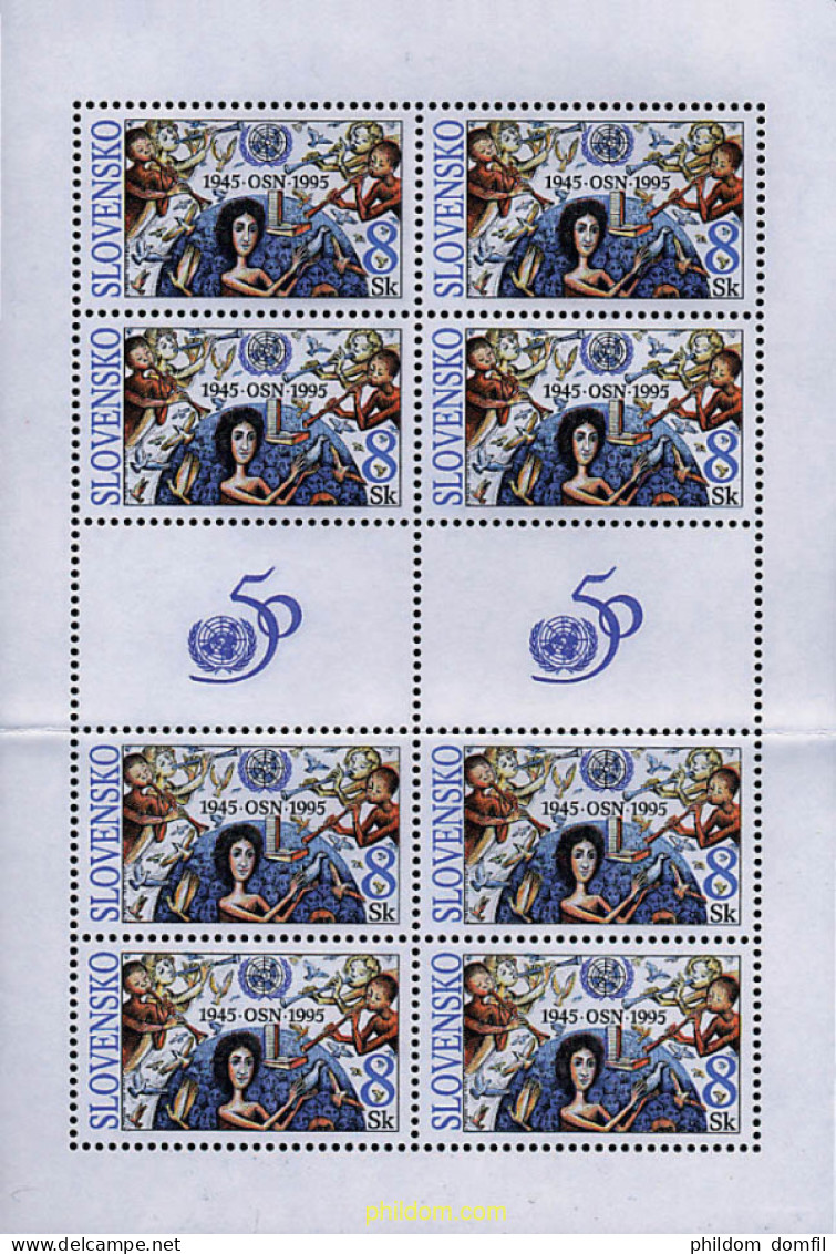 11532 MNH ESLOVAQUIA 1995 50 ANIVERSARIO DE LA ONU - Ongebruikt