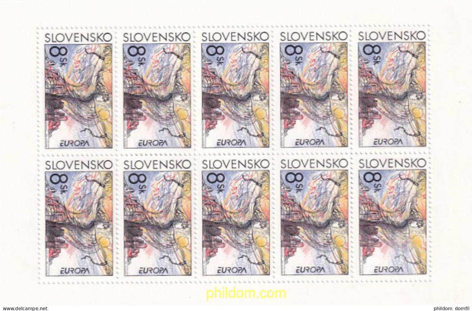 9074 MNH ESLOVAQUIA 1995 EUROPA CEPT. PAZ Y LIBERTAD - Unused Stamps