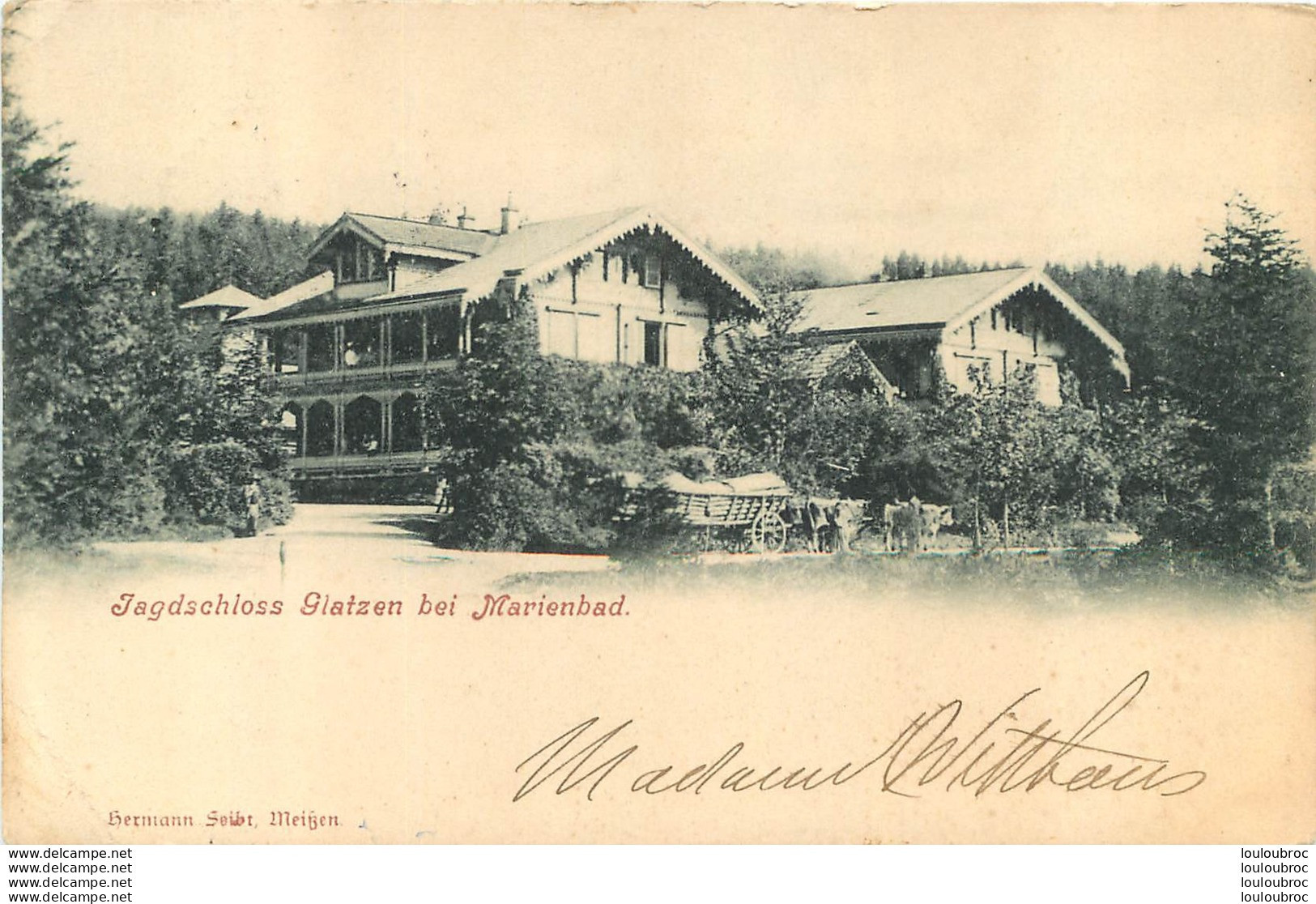 JAGDSCHLOSS GLATZEN BEI MARIENBAD - Sudeten