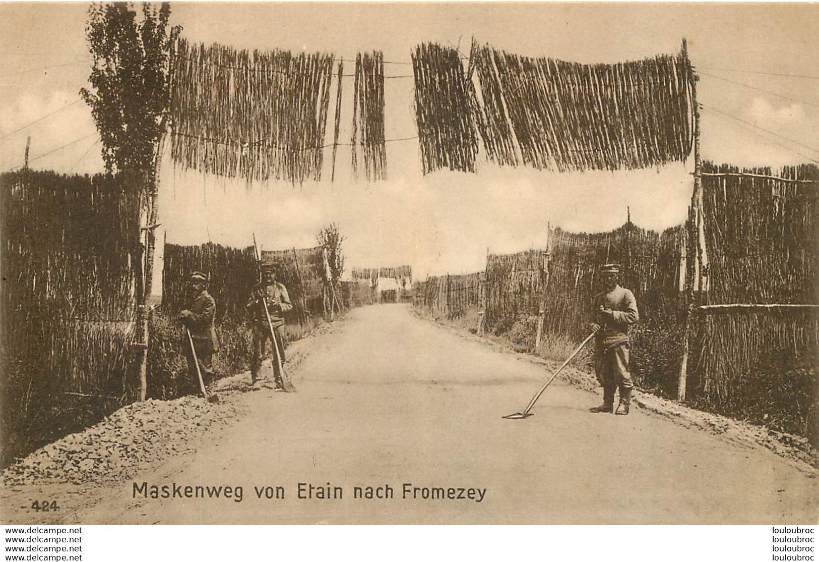 ETAIN CARTE ALLEMANDE MASKENWEG VON ETAIN NACH FROMEZEY - Etain