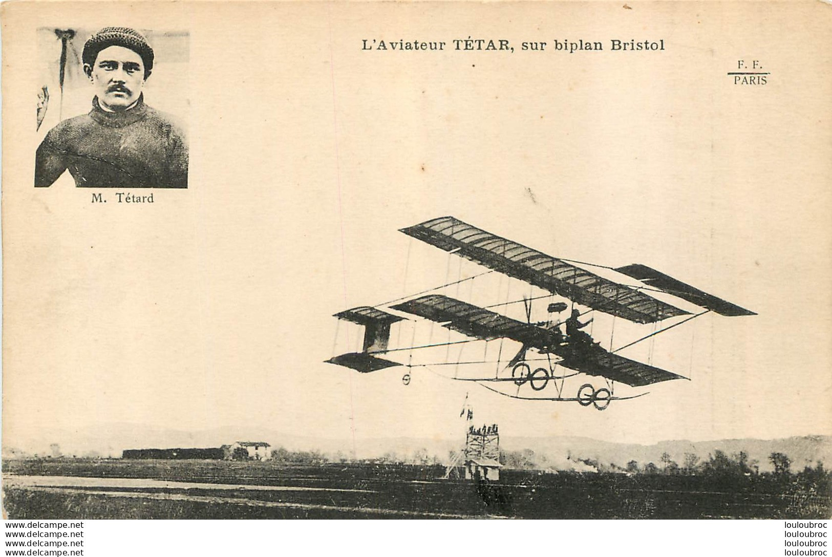 AVIATEUR TETAR SUR BIPLAN BRISTOL - ....-1914: Précurseurs