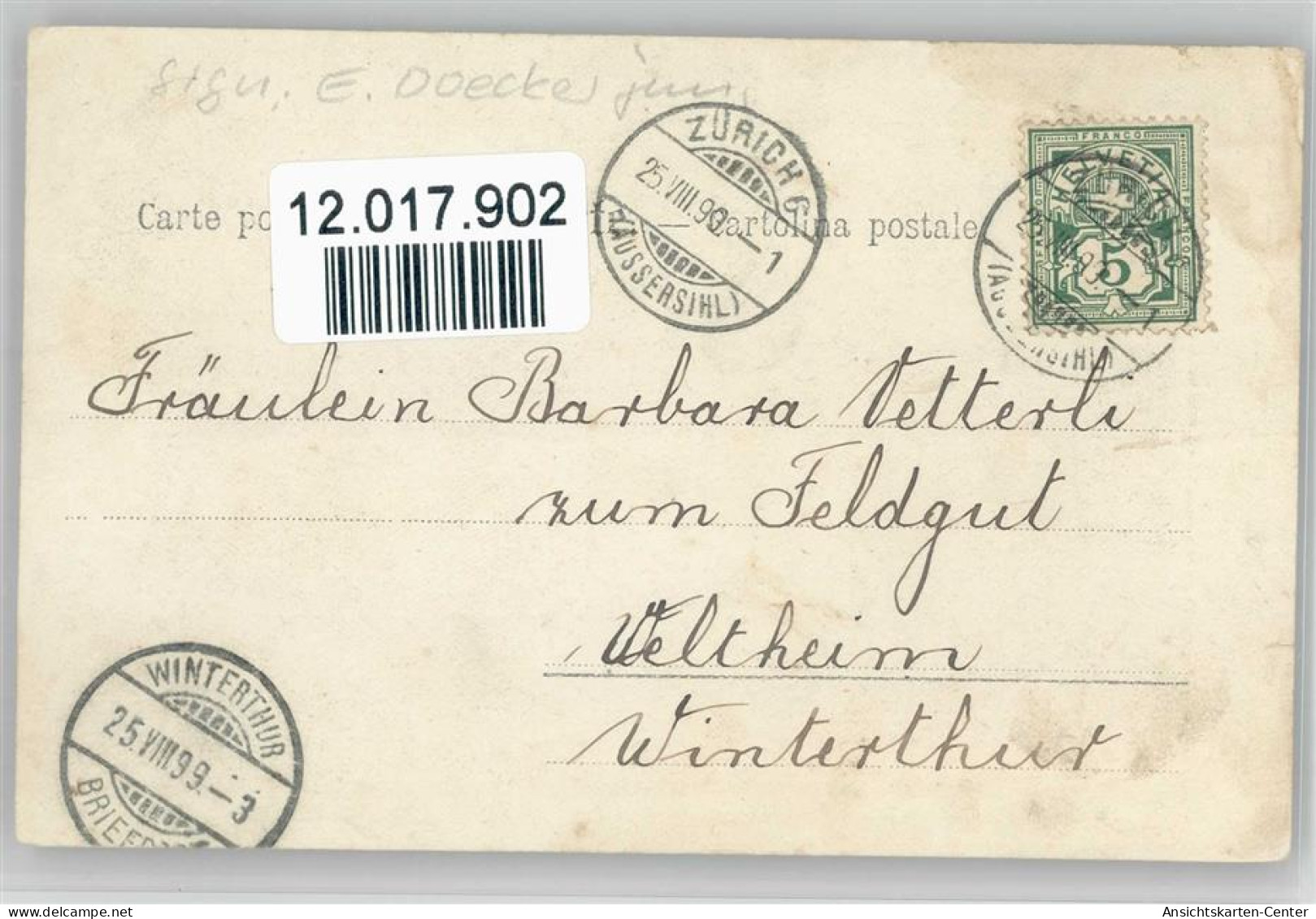 12017902 - Doecker Liederkarte  1899 AK - Döcker, E.