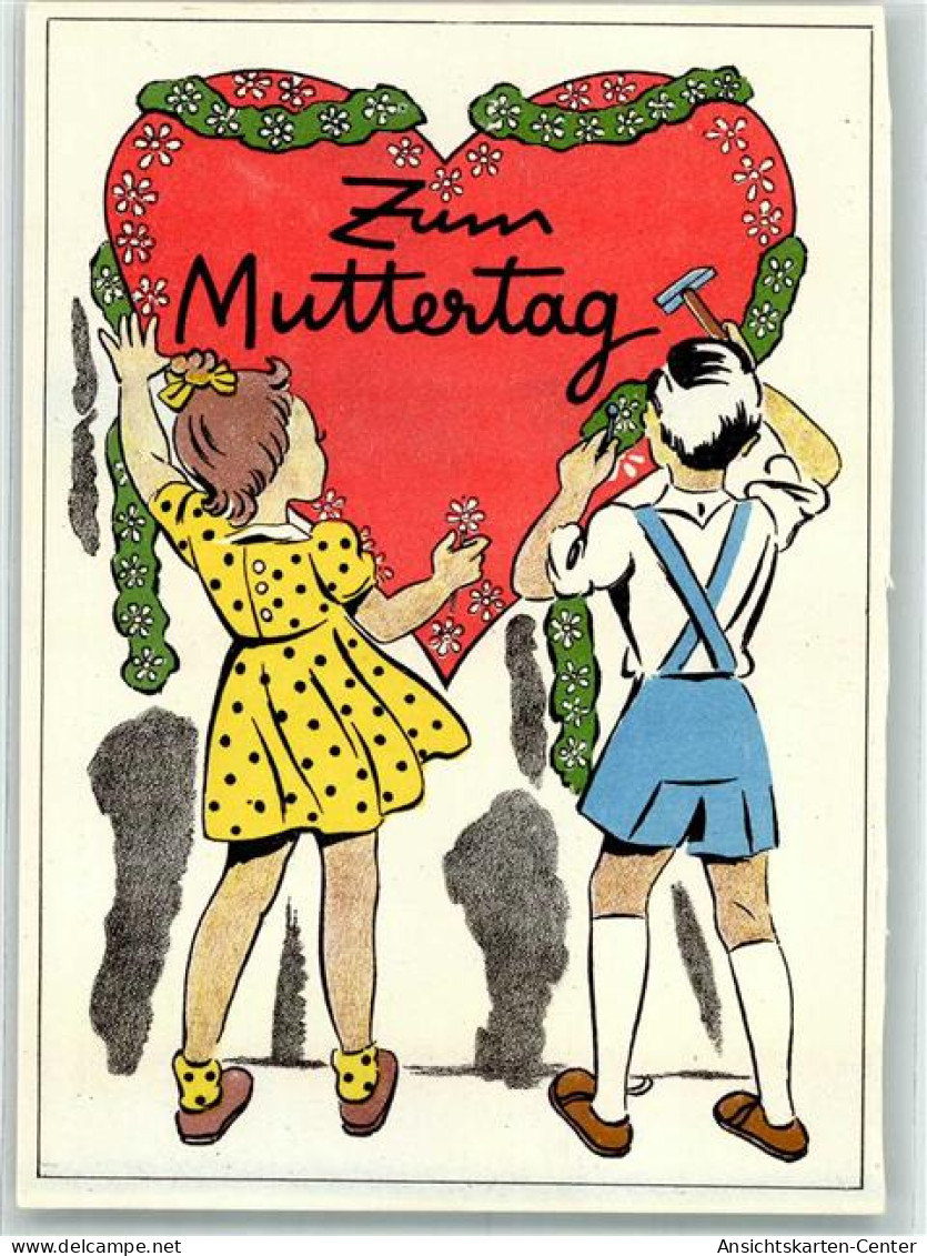 39622202 - Kinder Herz Schweizer Malkarte - Muttertag