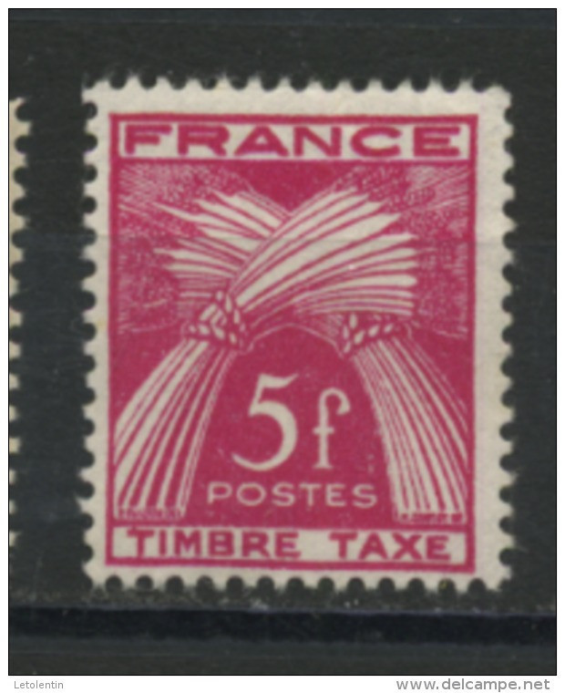 FRANCE - TAXE  - N° Yvert 85 ** - 1859-1959 Postfris