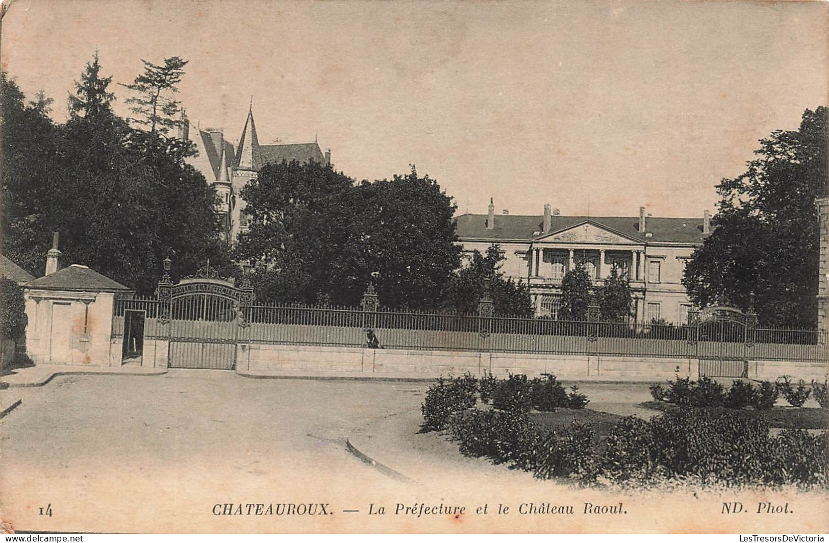 FRANCE - Châteauroux - Vue De La Préfecture Et Le Château Raoul - Vue Générale Face à L'entrée - Carte Postale Ancienne - Chateauroux