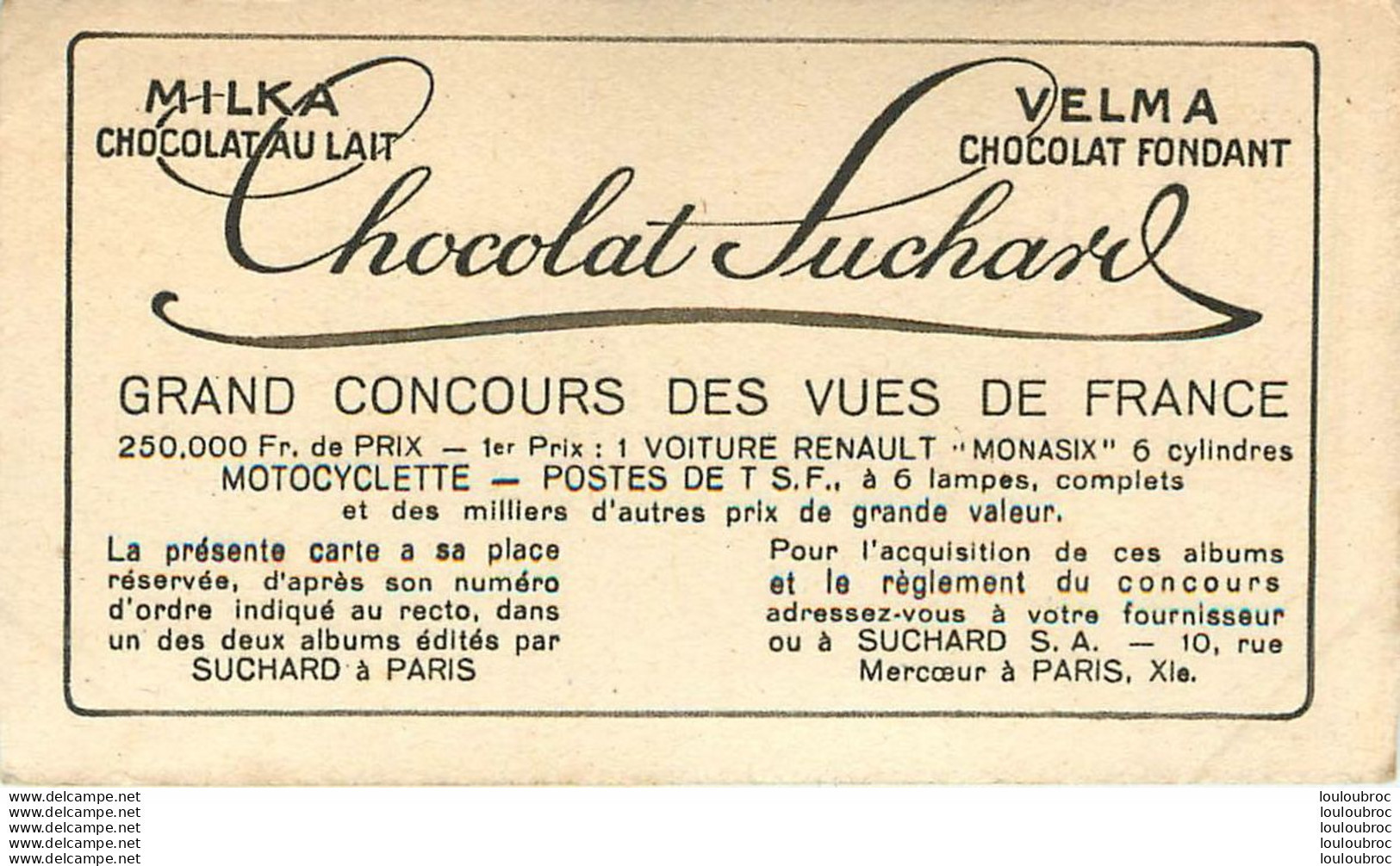 CHROMO BITTRA  SUCHARD ST CLOUD LA SEINE - Suchard