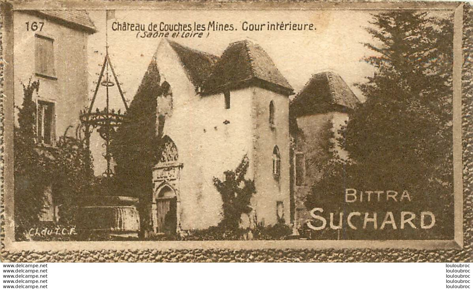 CHROMO BITTRA  SUCHARD CHATEAU DE COUCHES LES MINES COUR INTERIEURE - Suchard