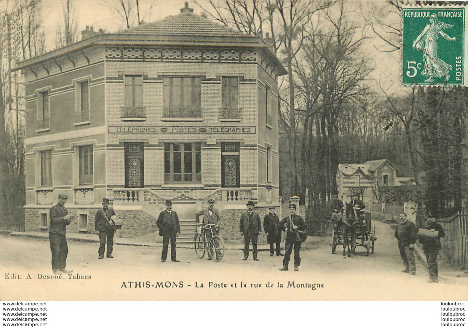 ATHIS MONS LA POSTE ET LA RUE DE LA MONTAGNE - Athis Mons