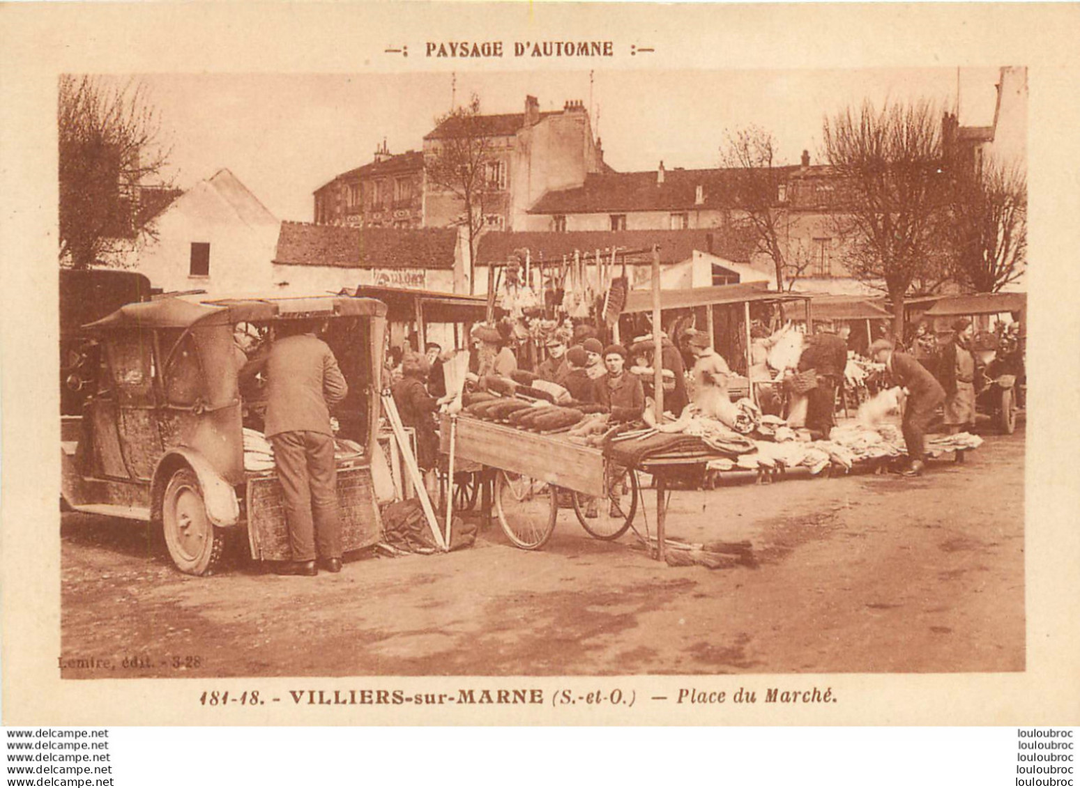 VILLIERS SUR MARNE PLACE DU MARCHE PAYSAGE D'AUTOMNE - Villiers Sur Marne