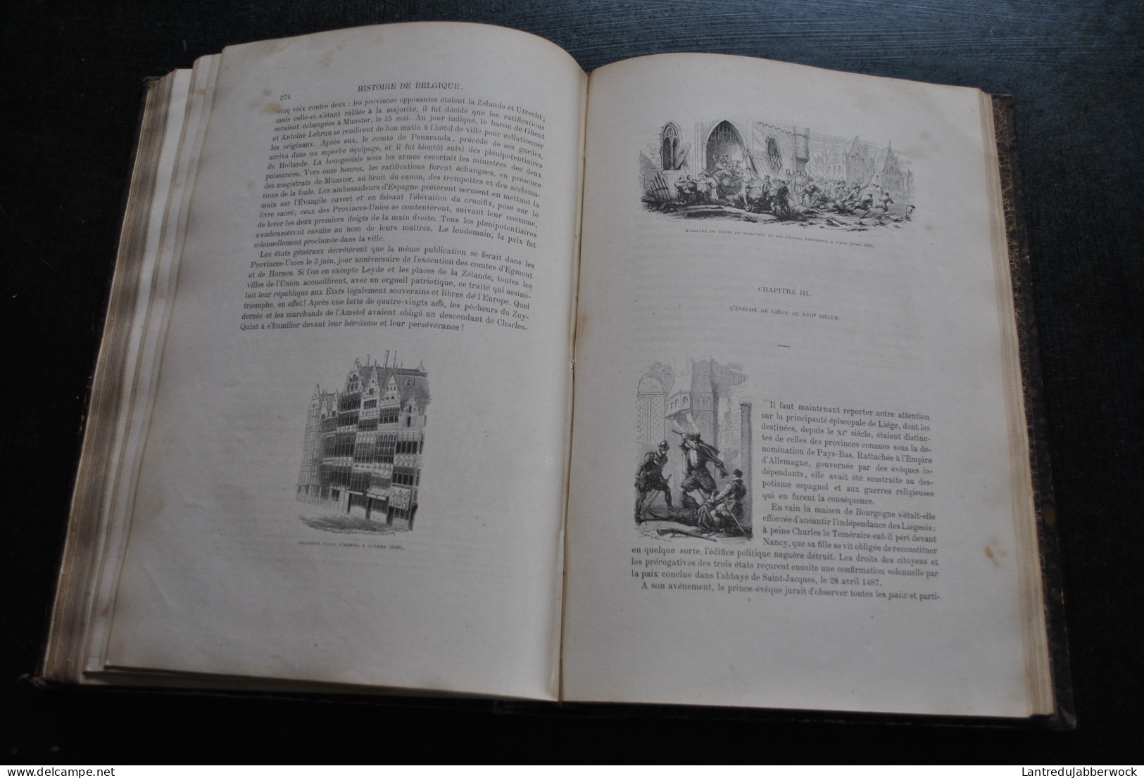 Théodore JUSTE Histoire de la Belgique depuis les temps primitifs fin règne Léopold 1er Tome 2 SEUL Gravures couleurs