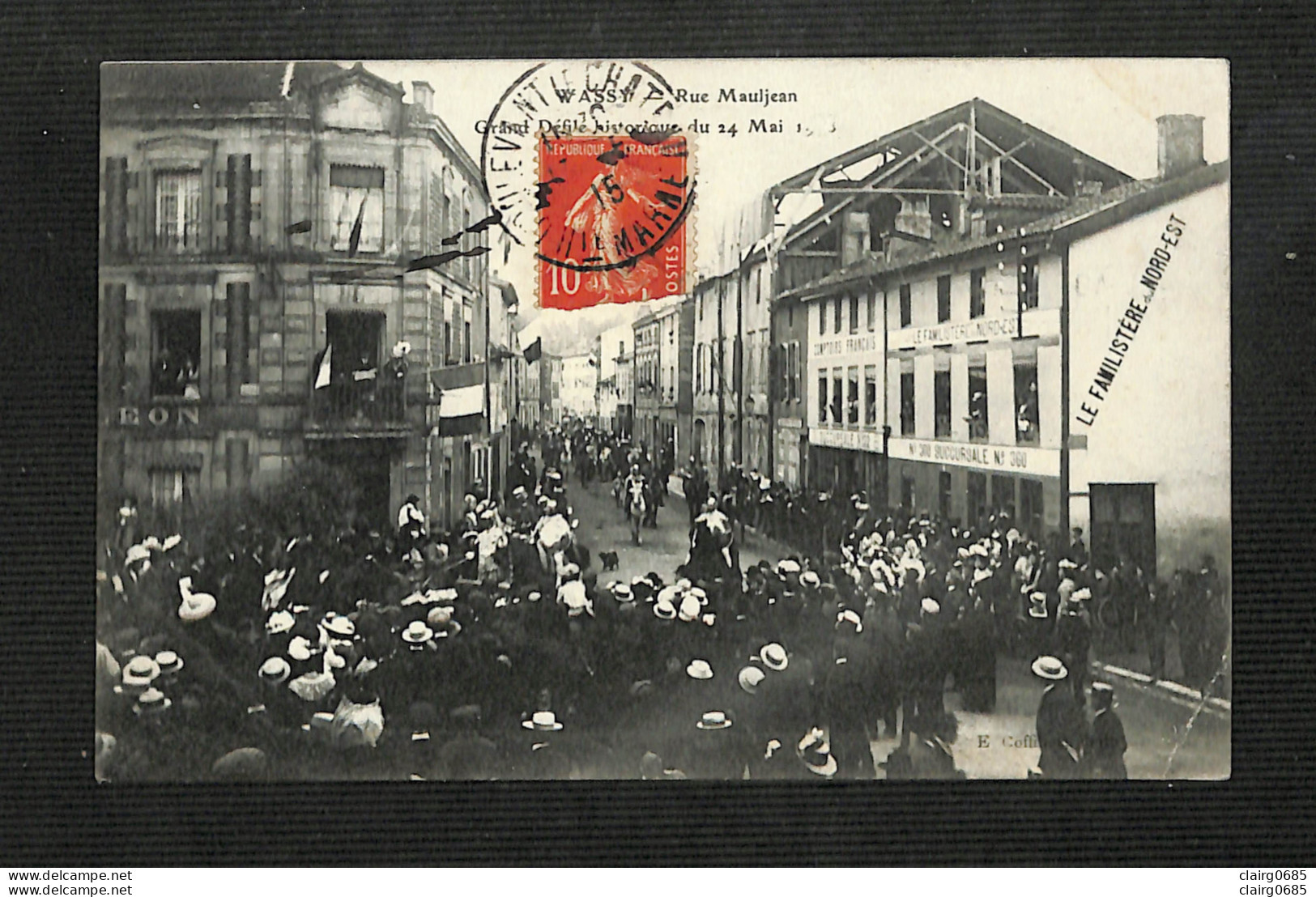 52 - WASSY - Rue Mauljean  - Grand Défilé Historique Du 14 Mai 1908 - 1915 - Wassy