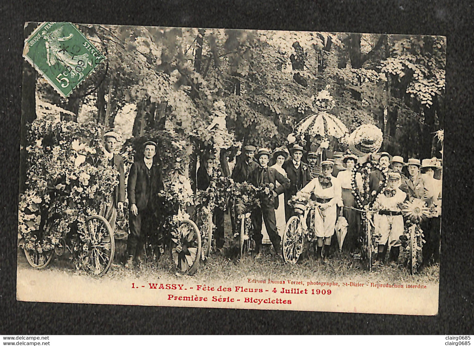 52 - WASSY - Fête Des Fleurs - 4 Juillet 1909 - Bicyclettes - 1909 - Wassy