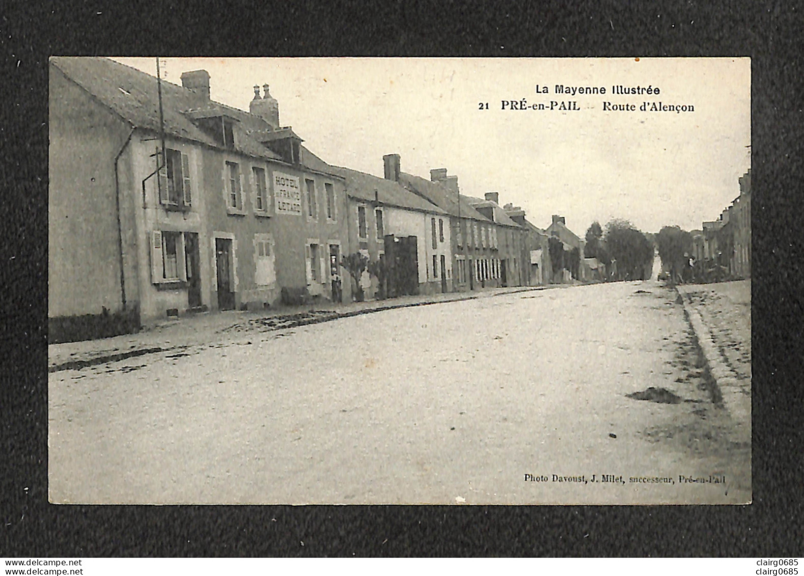 53 - PRE EN PAIL - Route D'Alençon - 1922 - Pre En Pail