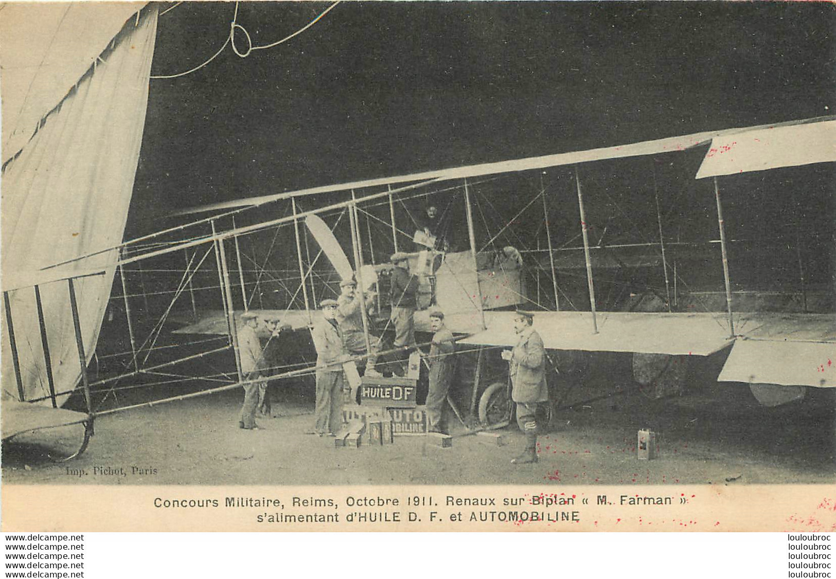 CONCOURS MILITAIRE REIMS OCTOBRE 1911 AVIATEUR RENAUX SUR BIPLAN M. FARMAN - ....-1914: Précurseurs