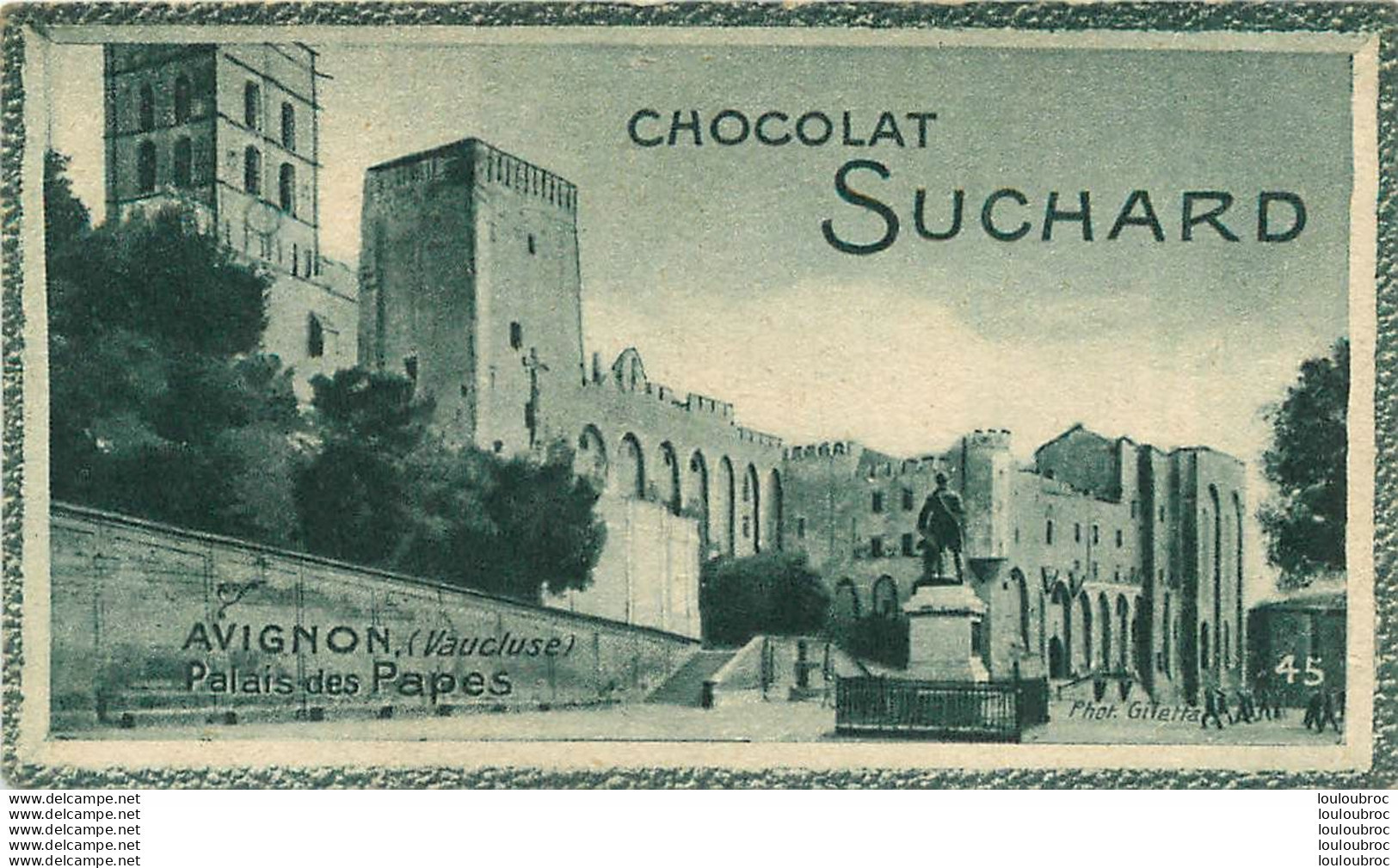 CHROMO CHOCOLAT SUCHARD AVIGNON PALAIS DES PAPES - Suchard