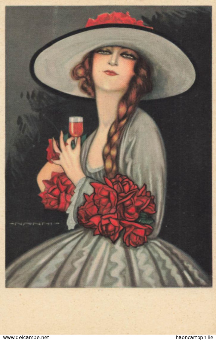 Illustrateur Nanni Femme Publicité Pour Marsala Florio - Nanni