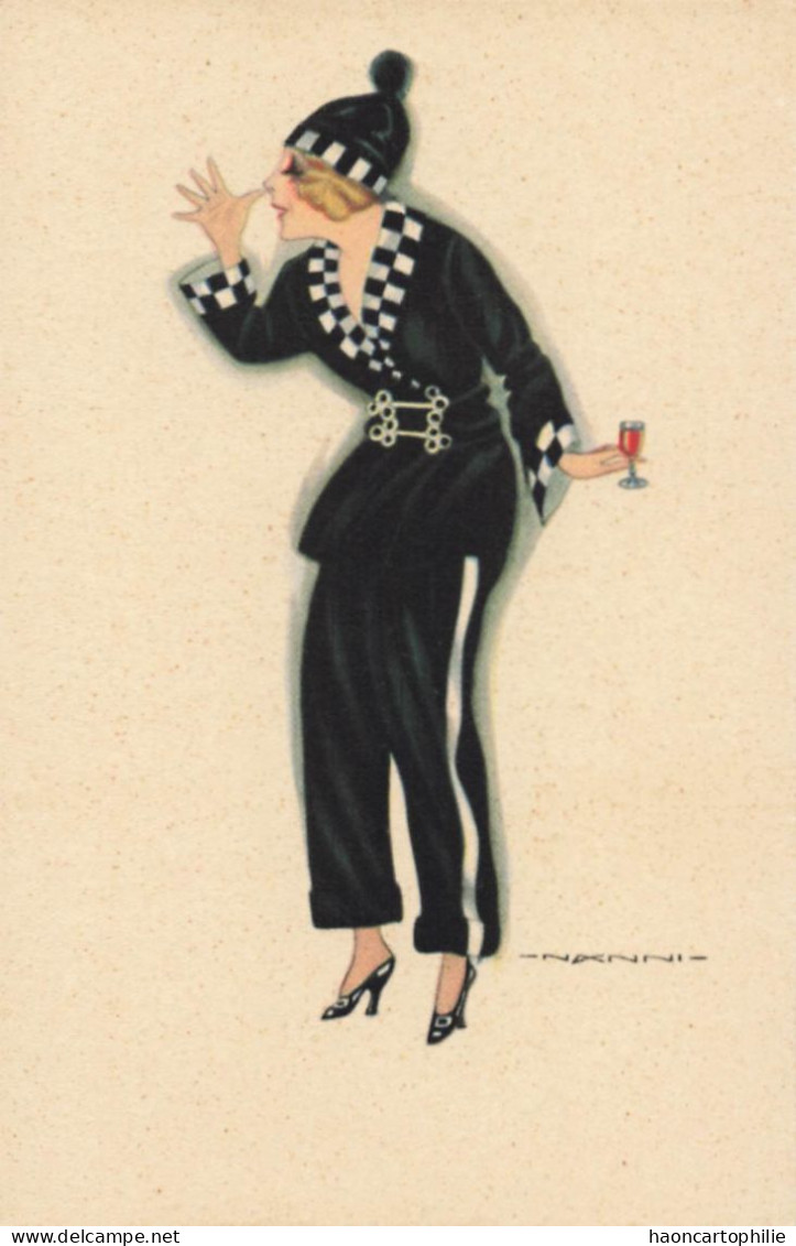 Illustrateur Nanni Femme Publicité Pour Marsala Florio - Nanni