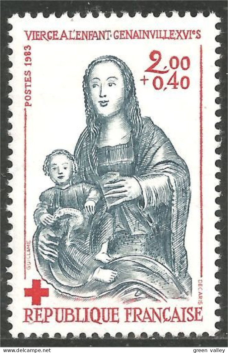 352 France Yv 2296 Croix Rouge Red Cross Wood Sculpture Bois Genainville MNH ** Neuf SC (2296-1b) - Sculpture