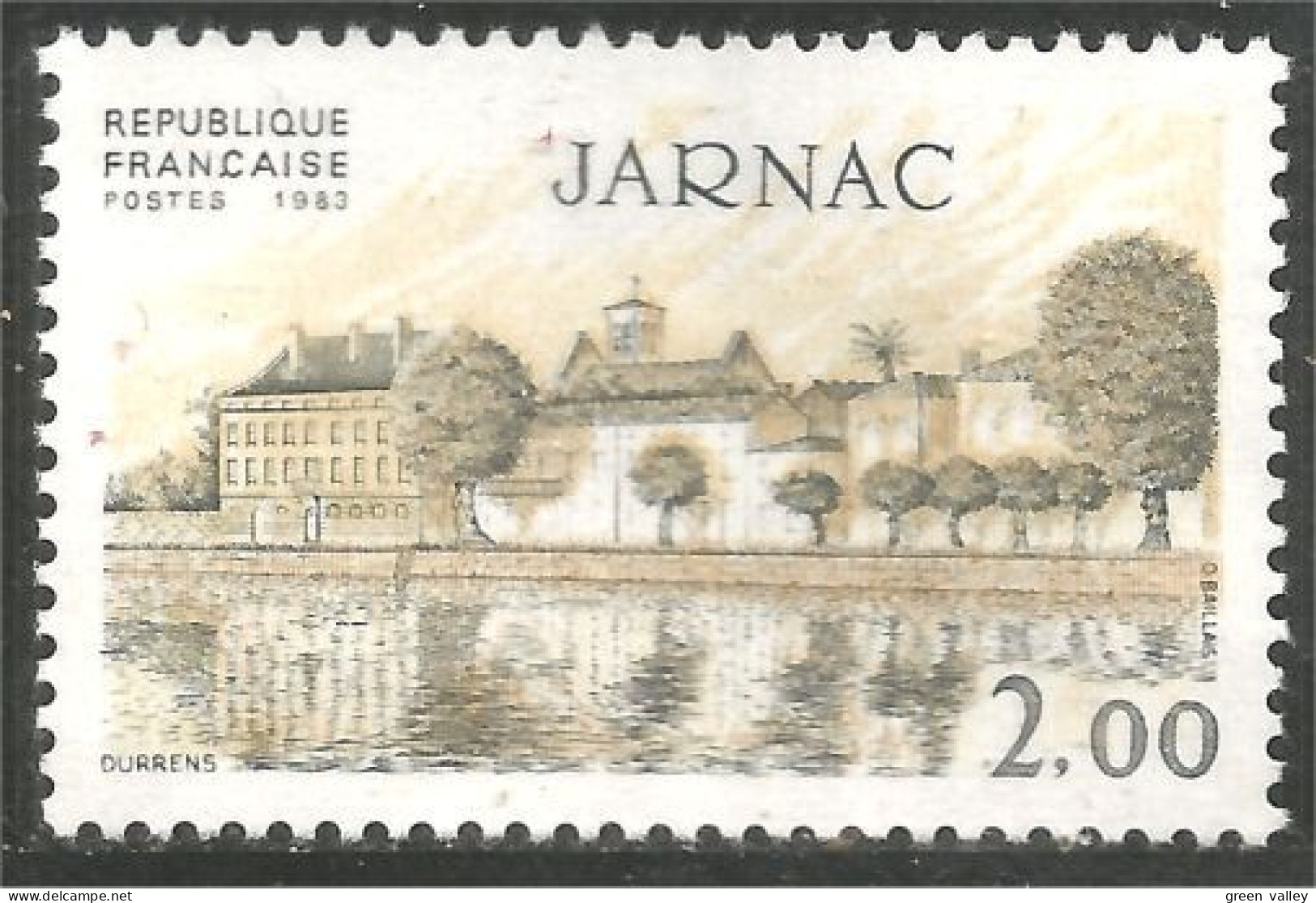 352 France Yv 2287 Jarnac Charente Rivière MNH ** Neuf SC (2287-1b) - Monuments