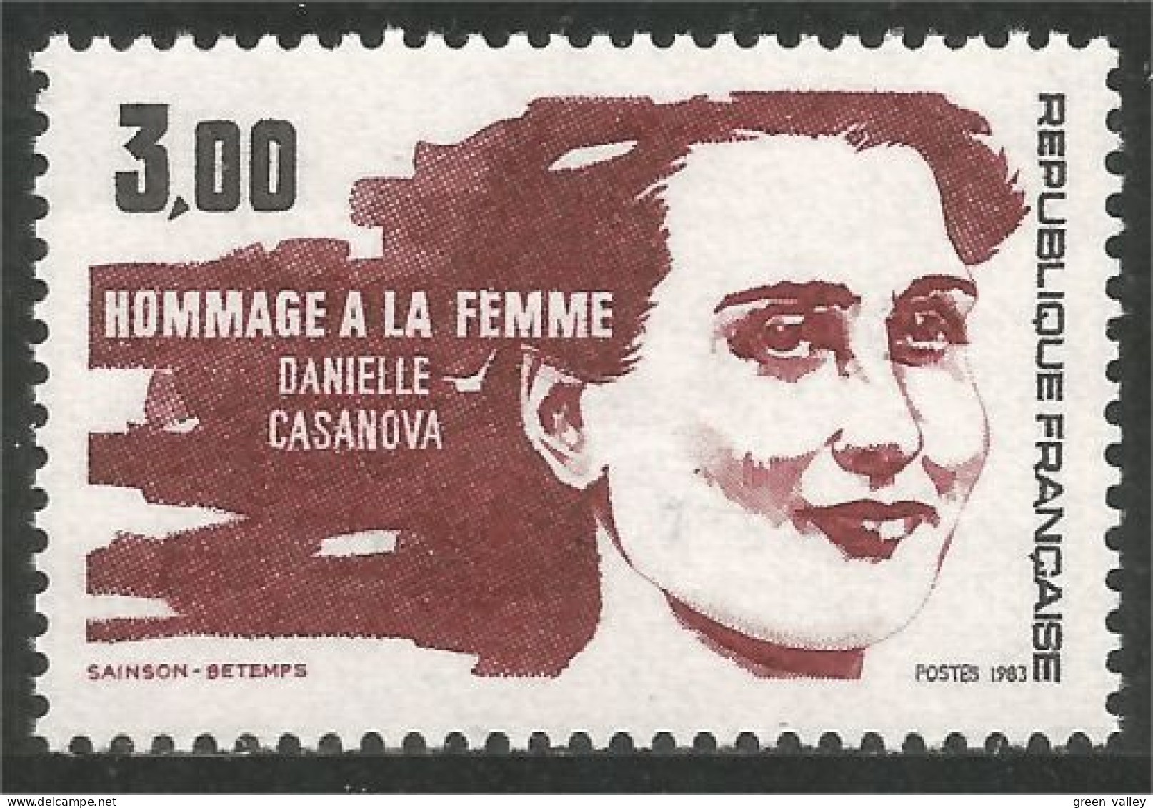 352 France Yv 2259 Danielle Casanova Résistante Déportation MNH ** Neuf SC (2259-1c) - Beroemde Vrouwen