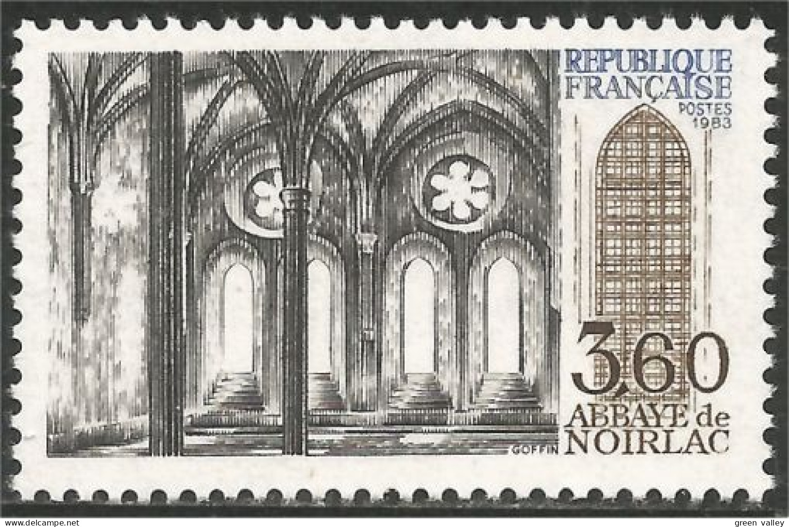 352 France Yv 2255 Abbaye Noirlac Abbey MNH ** Neuf SC (2255-1b) - Abadías Y Monasterios