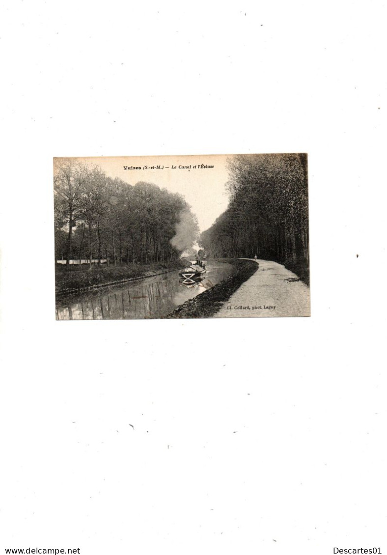 C P A   ANIMEE  VAIRES LE CANAL DE L'ECLUSE UNE PENICHE CIRCULEE  7 AOUT 1920 - Vaires Sur Marne