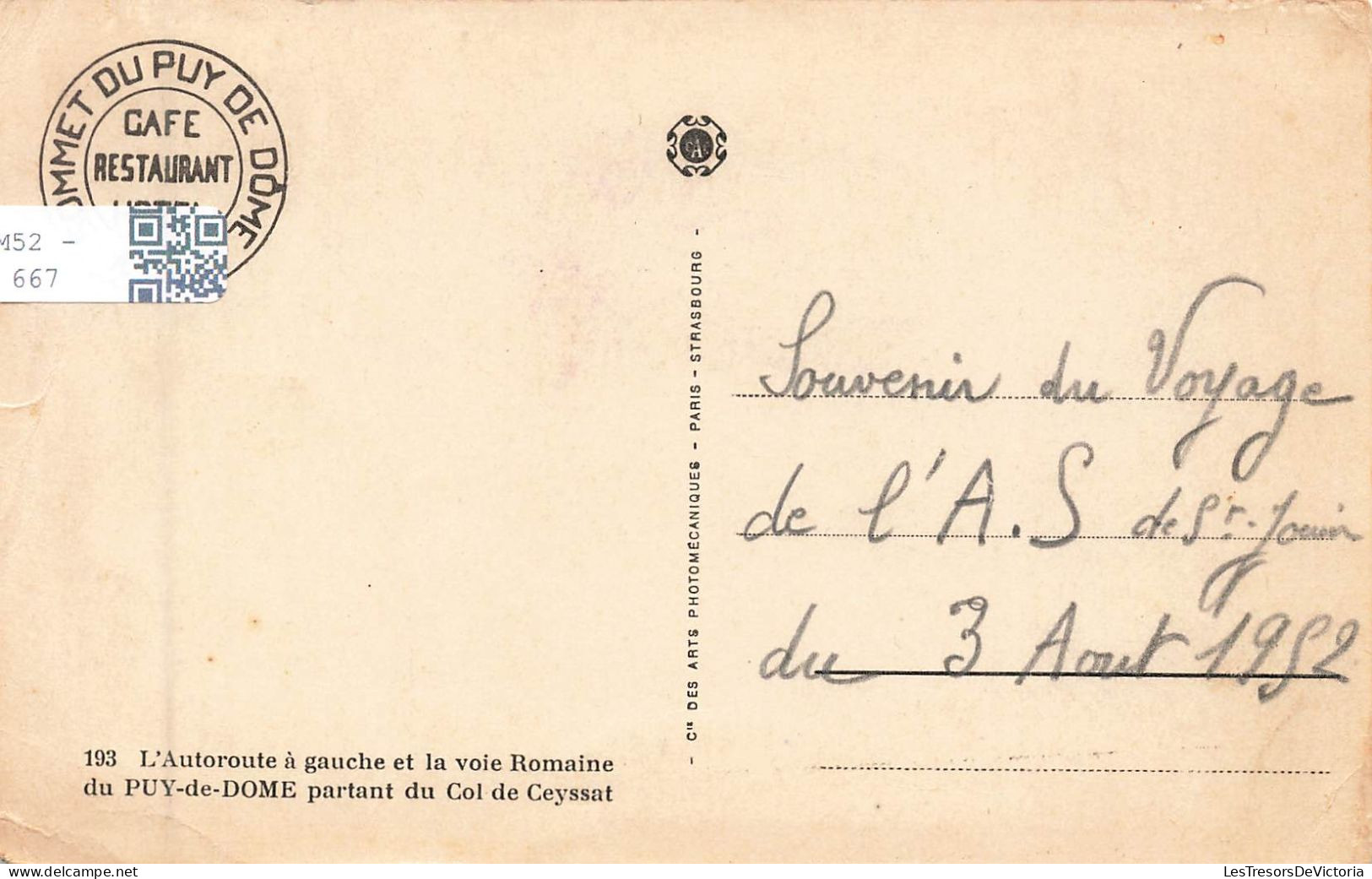 FRANCE - L'autoroute Et La Voie Romaine - Col De Ceyssat - Carte Postale - Autres & Non Classés