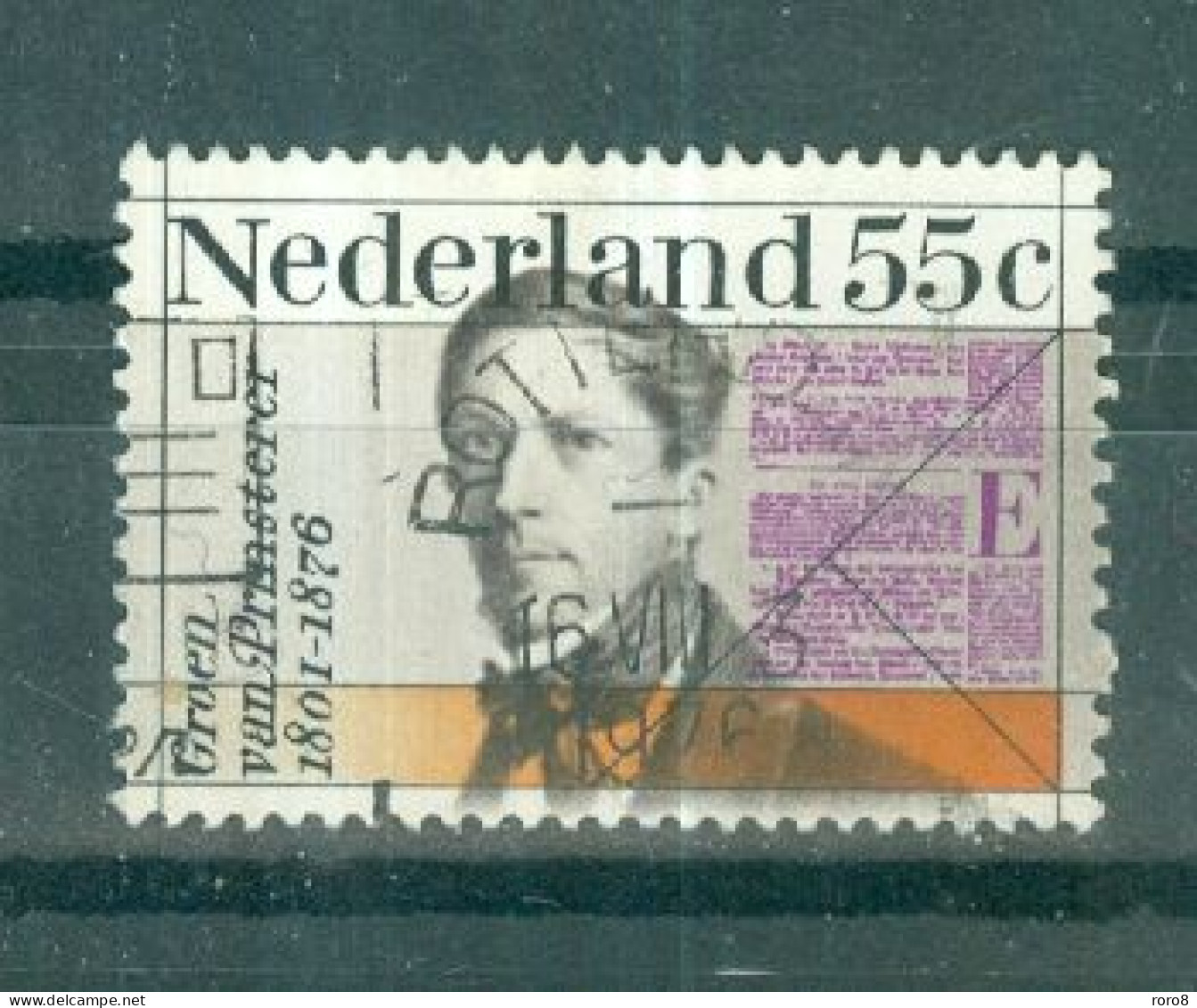 PAYS-BAS - N°1046 Oblitéré - Centenaire De La Mort De Groen Van Prinsterer (1801-1876). - Used Stamps