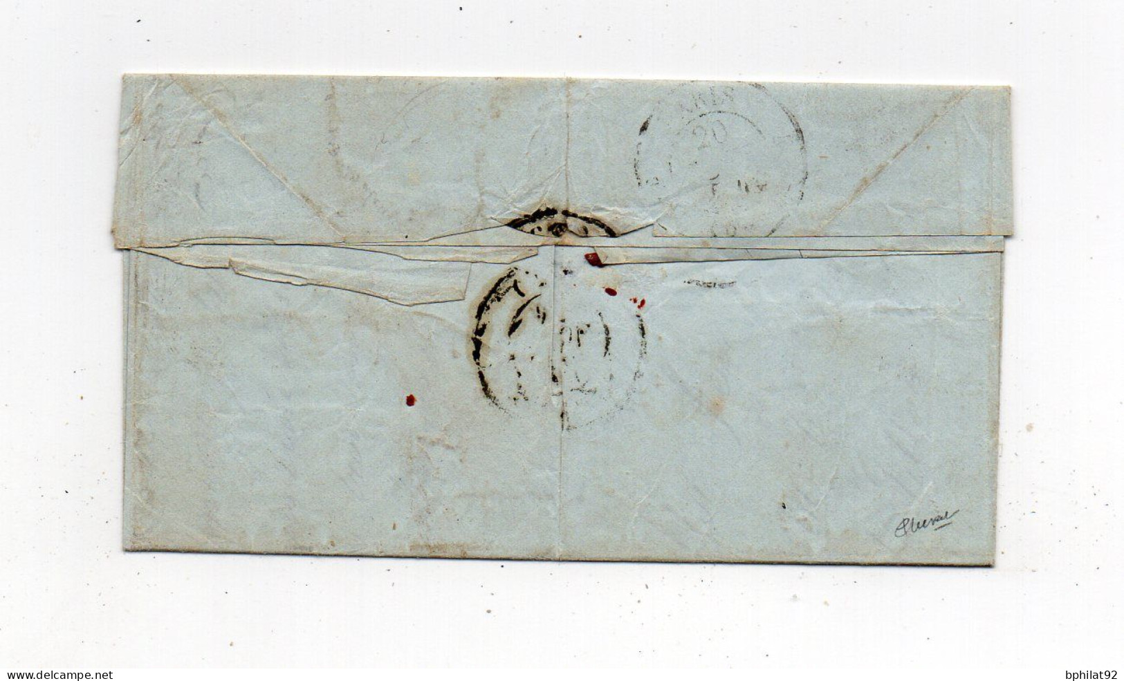 !!! CACHET ARMEE D'ORIENT BUREAU C SUR LETTRE DU CAMP DE VARNA DE 1854 TAXE 30. TEXTE INTERESSANT - Army Postmarks (before 1900)