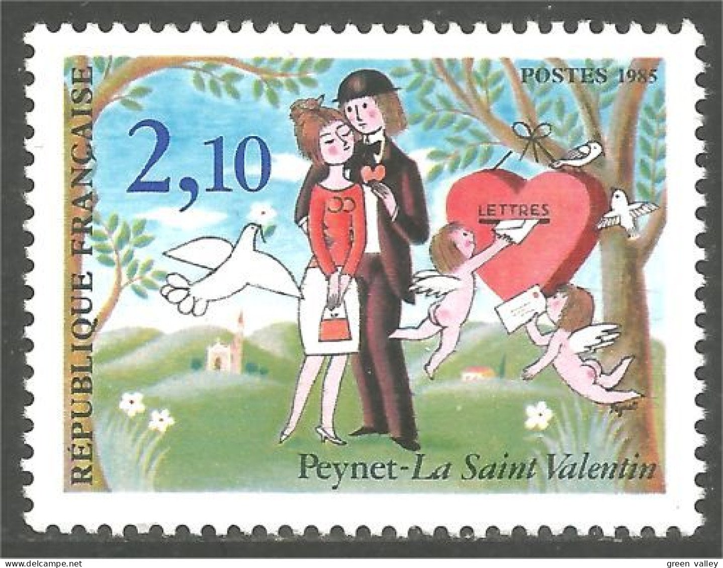353 France Yv 2354 Saint Valentin Peynet Cartoon Dessin MNH ** Neuf SC (2354-1g) - Autres & Non Classés