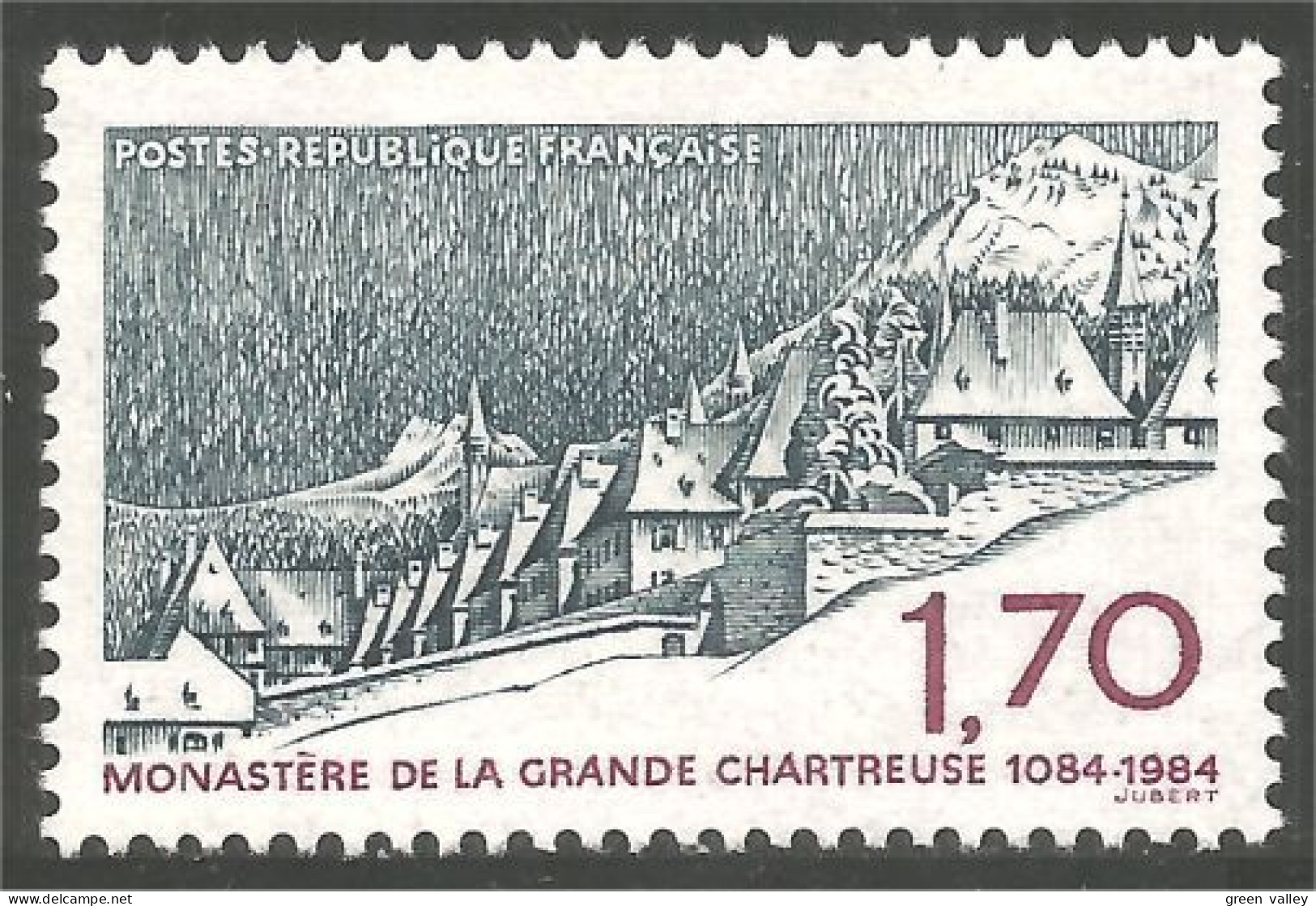 353 France Yv 2323 Monastère Grande Chartreuse Monastery MNH ** Neuf SC (2323-1b) - Abdijen En Kloosters