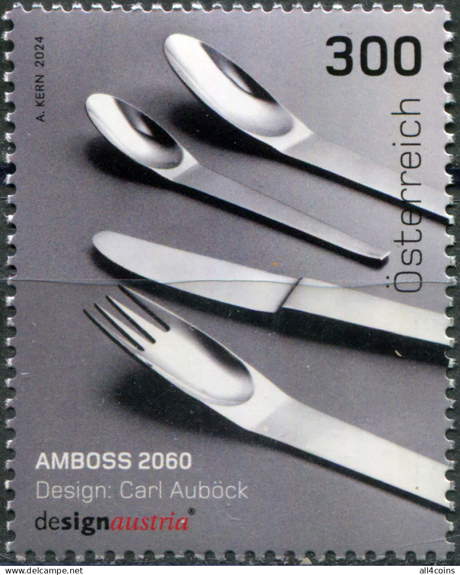 Austria 2024. Austrian Design: Auböck Cutlery (MNH OG) Stamp - Ongebruikt